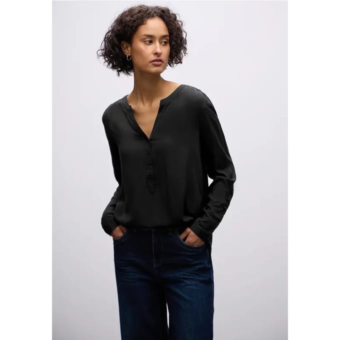 Basic blouse in effen kleur