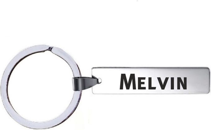 Sleutelhanger Met Naam - Melvin - RVS