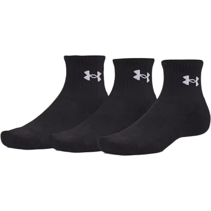 Under Armour Performance Cotton 3p Qtr Sokken Zwart K008