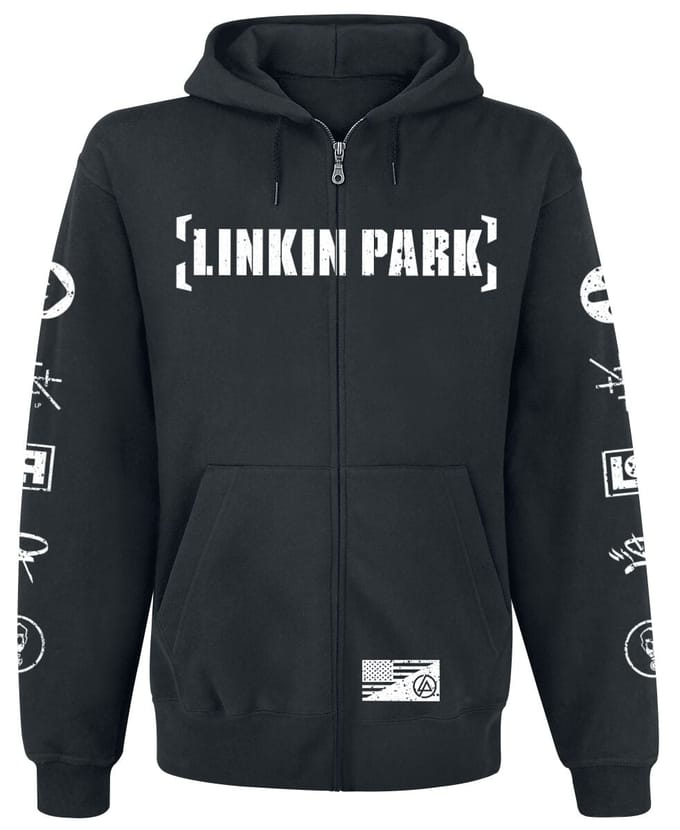 Linkin Park Vest met capuchon - Graffiti - S tot M - voor Mannen - zwart
