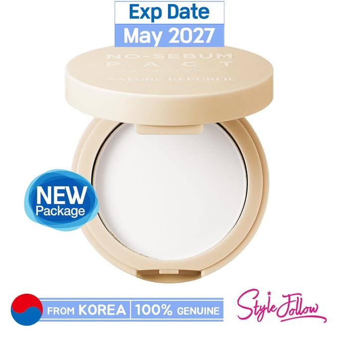 [NATURE REPUBLIC] Provence Tea Tree No Sebum Powder Pact 4g 1pc + Sample Gifts beige