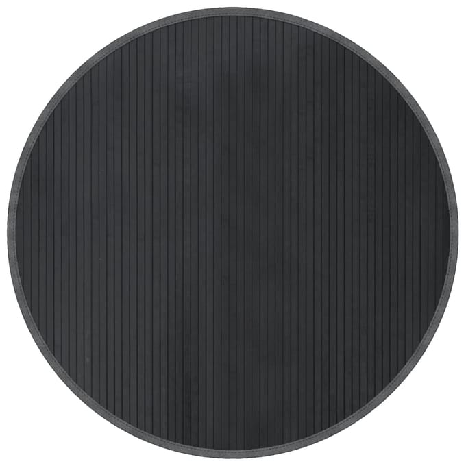 vidaXL - Vloerkleed - rond - 100 - cm - bamboe - grijs