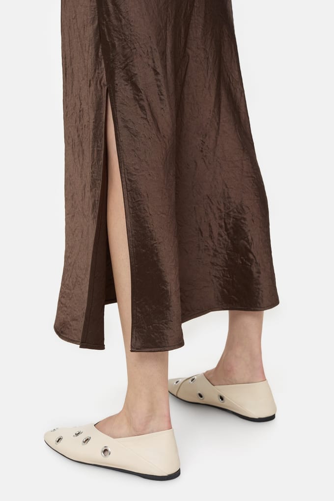 Closed Strap Dress Cacao Brown Größe: XL | Maxikleider Outlet | Damen | Braun