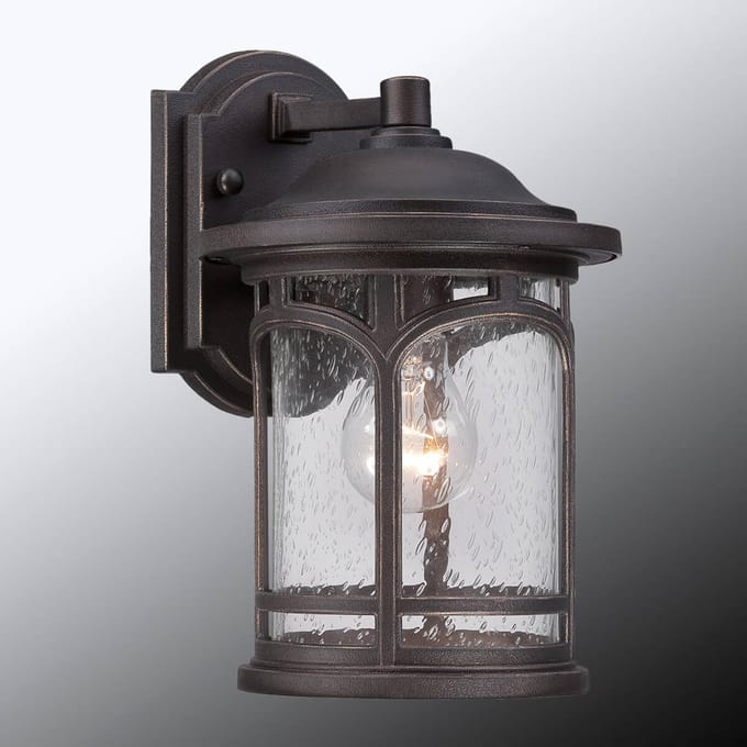 Quoizel LED Wand Buitenlamp Marblehead | 1X E27 Max 60W | IP44 | Dimbaar | Palladian Bronze