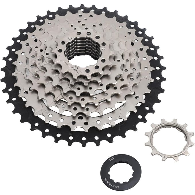 8-Speed Cassette 12‑40T Fiets Cassette Aluminiumlegering Fiets Vrijloop Geruisloze Soepele Rotatie gray