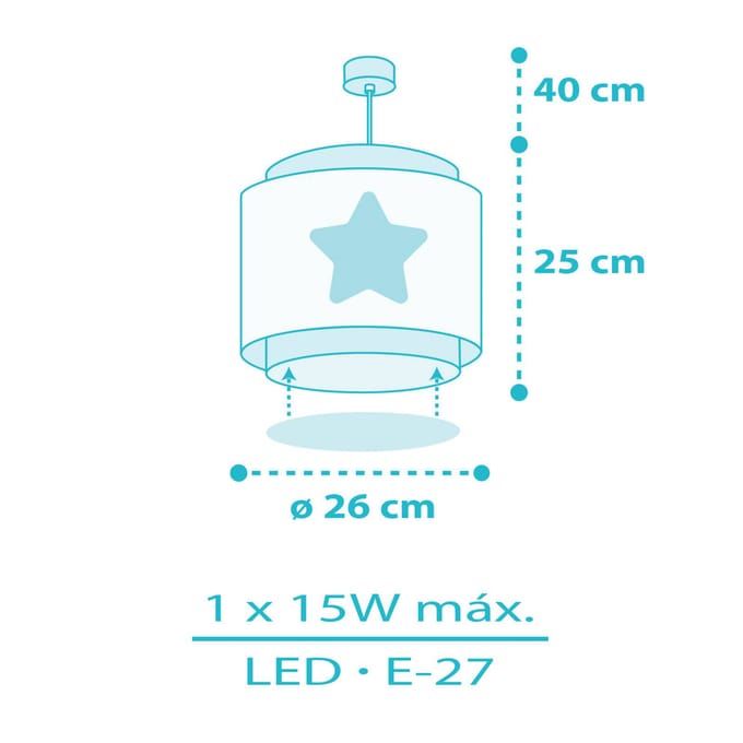 Dalber hanglamp BABY DREAMS, blauw