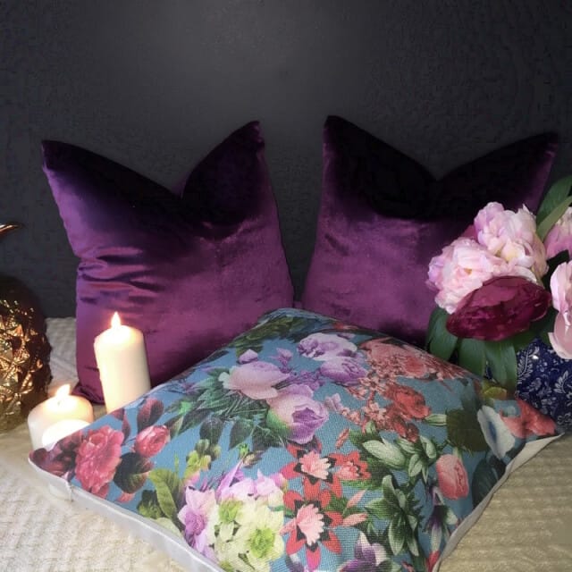 Gek op kussens! Sierkussen velvet paars | 45 x 45 cm | velvet/polyester