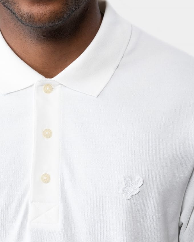 Lyle and Scott Tonal Eagle Polo Wit - Maat M - Heren