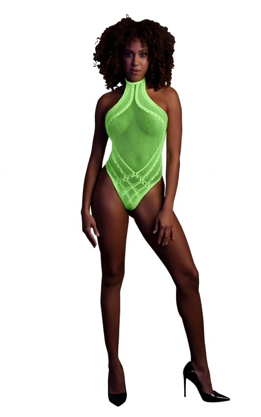Body met Halter Neck - One Size - Neon Groen
