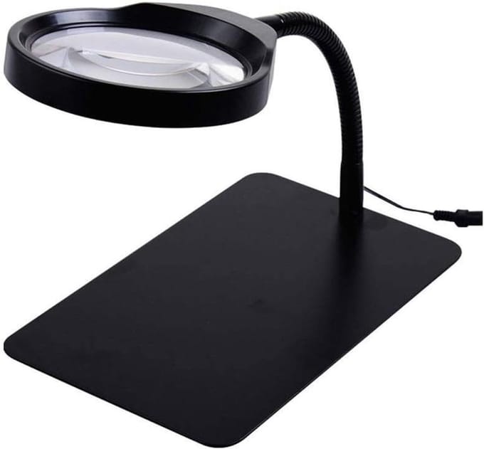 Vergrootglas Bureaulamp - Leeslamp - Hobby Knutselen - 10x Vergroting - 36 LED - Metaal