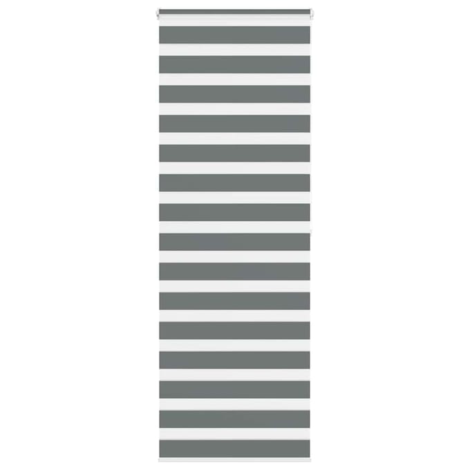 vidaXL - Zebra - rolgordijn - 90x200 - cm - stofbreedte - 85,9 - cm - donkergrijs