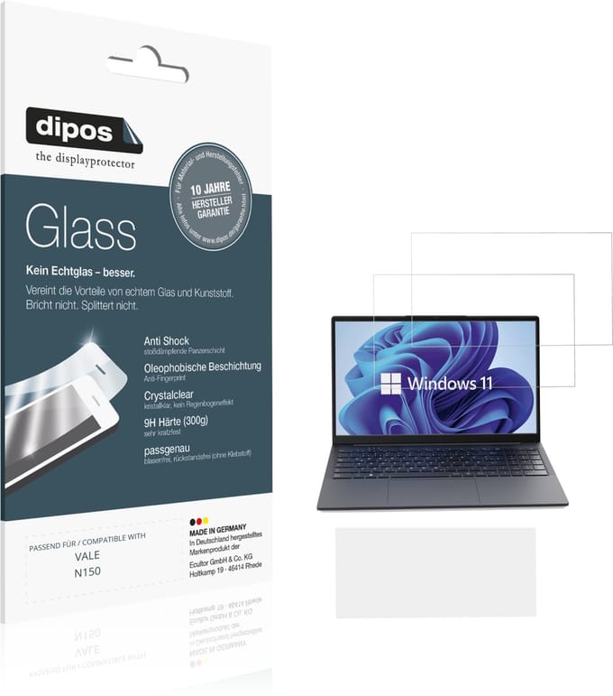 dipos – 2x Pantserfolie geschikt voor VALE N150 | 9H Screenprotector