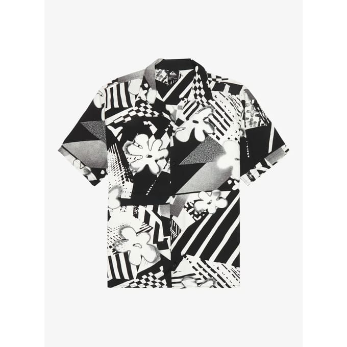 Quiksilver Safe Paradise Overhemd Met Korte Mouwen Grijs L Man