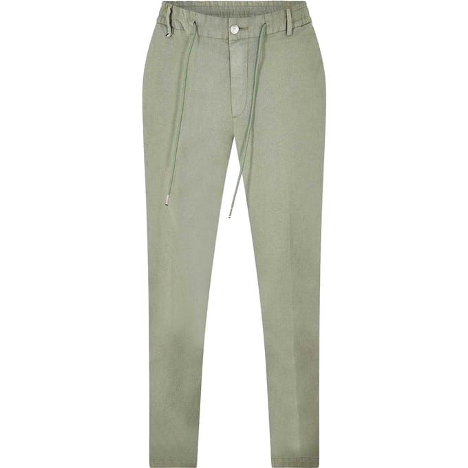 Boss Chino's voor heren met trekkoord in de taille (Groen)