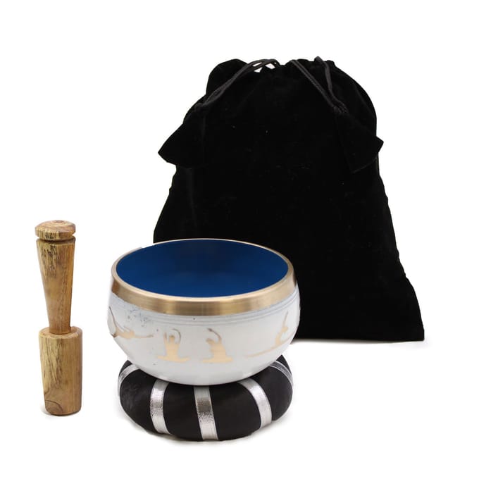 Yoga Moves klankschalenset - Wit/Blauw 10,7 cm