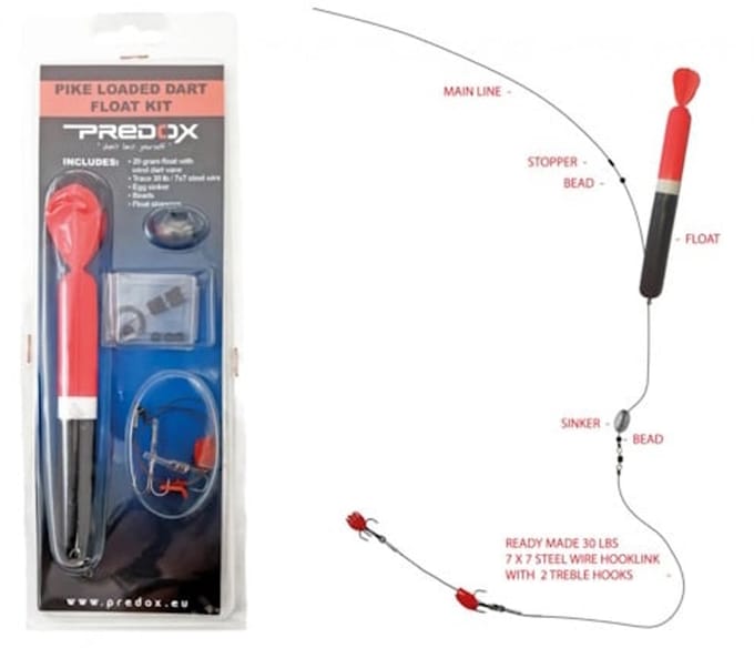 Predox Pike Loaded Dart Float Kit voor snoek en snoekbaars - verkrijgbaar in 15 en 20 gram