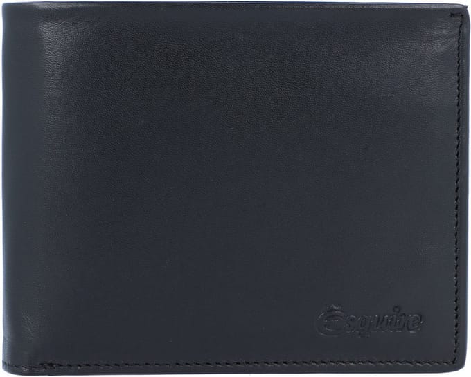 Esquire Nieuw Zijden Portemonnee Leer 10,5 cm - Jongens - Horizontaal - schwarz