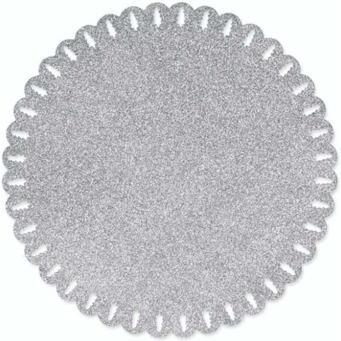 Unique Living | Placemat Xmas | Rond | Polyester | Grijs | Ø38cm