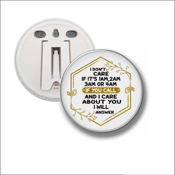 Button Met Clip 58 MM - If You Call