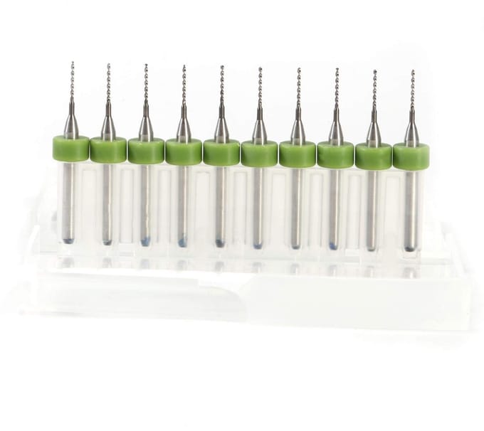 Dailygoods - 10-delige Carbide Micro Boorset voor PCB & CNC (0.7mm)