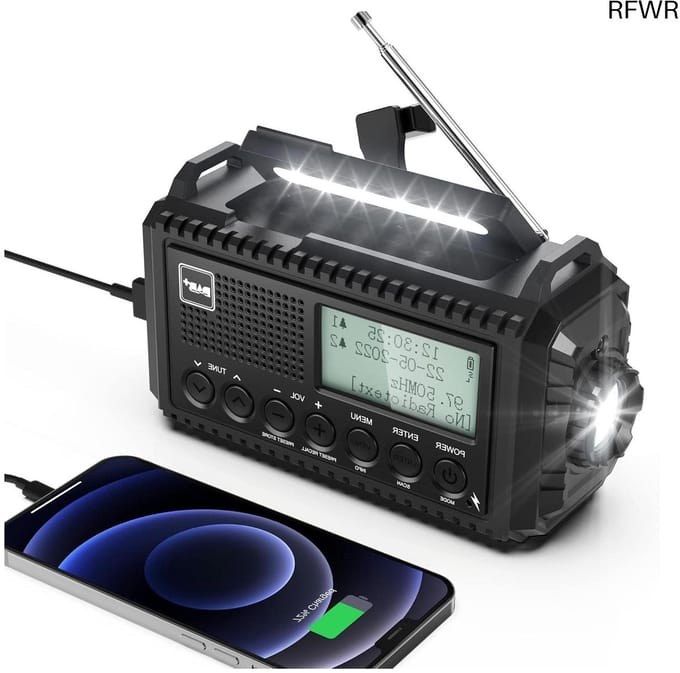 Bouwradio met Accu - Noodradio - DAB - Radio