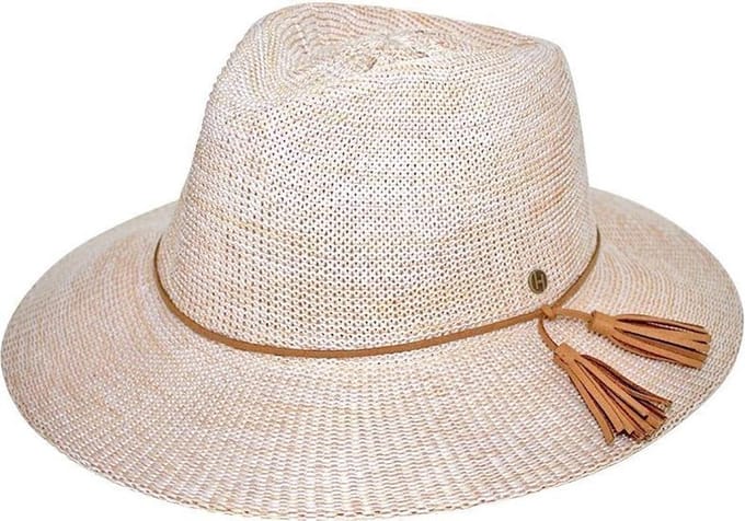 Caroline Fedora – Zonnehoed Dames UV Werend - Maat: M-L: 58 cm - Tarwe