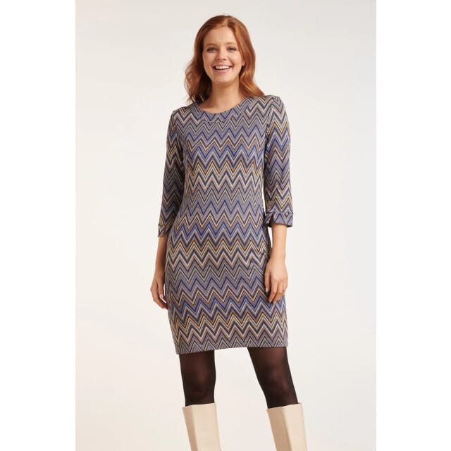 Smashed Lemon 24675 zigzag jurk |