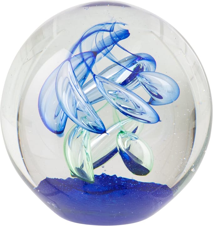 J-Line presse-papier Bal - glas - groen/blauw - large