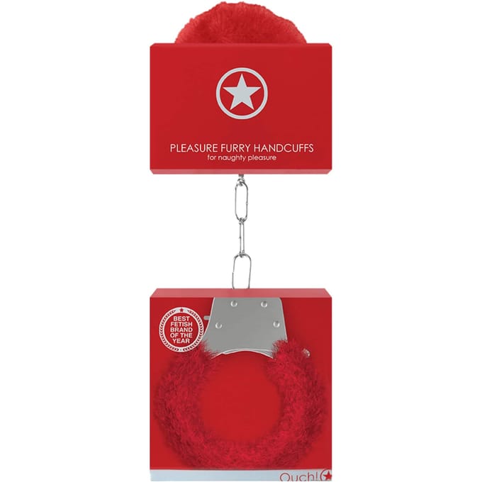 Handboeien met Rood Pluche