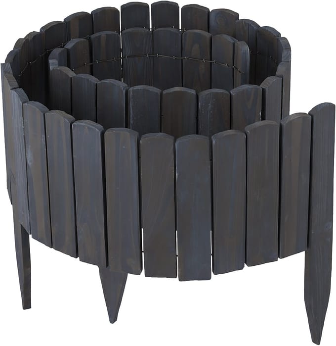 Borderrand - 200 cm - zichtbare hoogte 20 cm - flexibel - hout