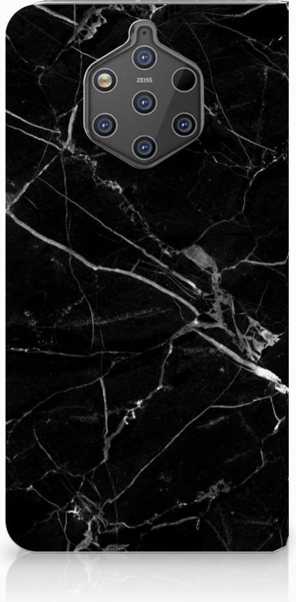 Nokia 9 PureView Standcase Marmer Zwart - Origineel Cadeau Vader