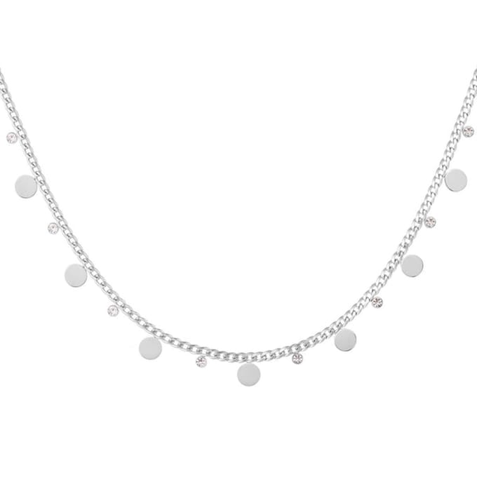 Bijoutheek Collier Discs Wit