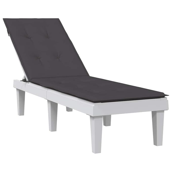 vidaXL - Terrasstoelkussen - (75+105)x50x3 - cm - stof - gemêleerd - antraciet