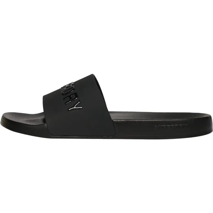 Superdry Logo Pool Slippers Zwart EU 42-43 Man