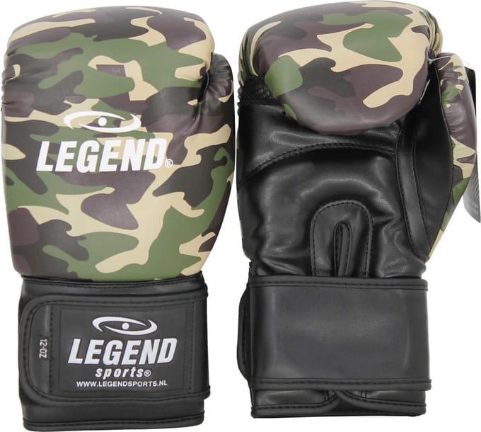 Powerfit & Protect Bokshandschoenen Heren/Dames Camo Army PU 10 oz