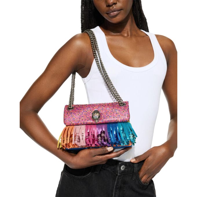 Kurt Geiger London Mini Kensington Fringe Schoudertassen Dames - Multi - Maat ONESIZE