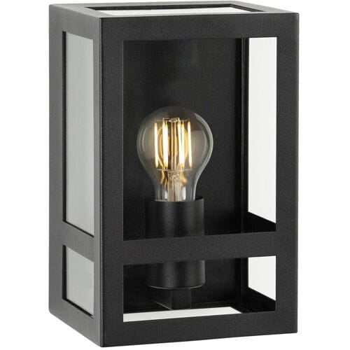 KS Verlichting City Muurlamp Zwart met Lichtsensor LED