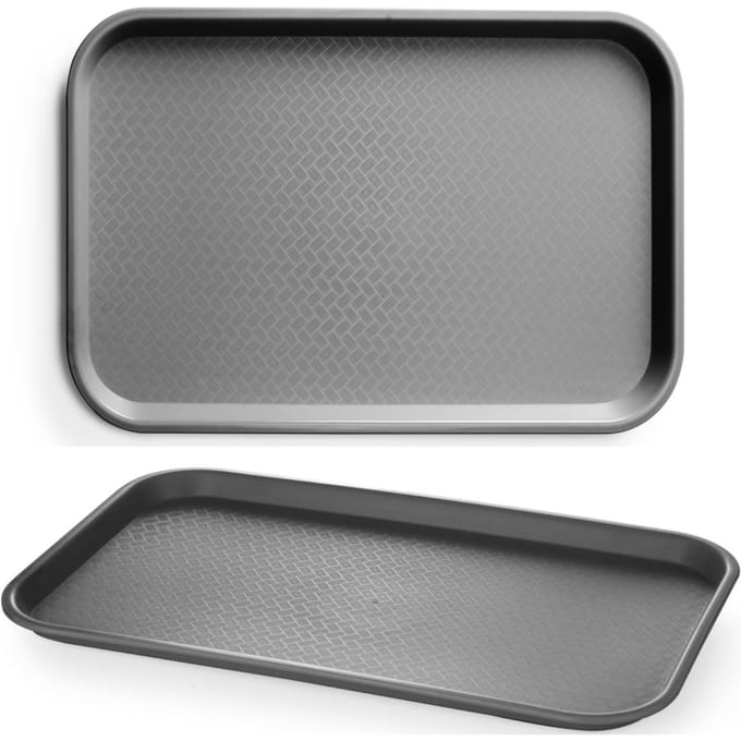 AmerBox Fastfooddienblad polypropyleen – GN 1/1 – antislip – stapelbaar – zwart