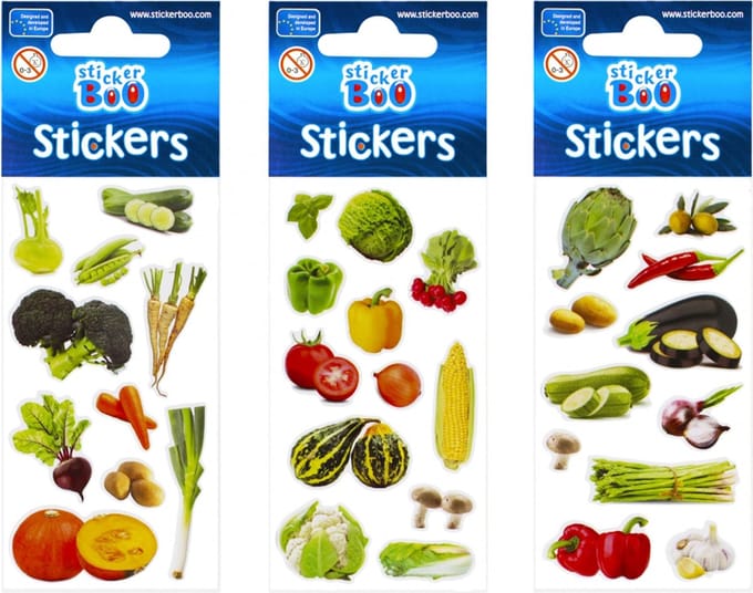 Stickerset voor Kinderen, Groentestickers