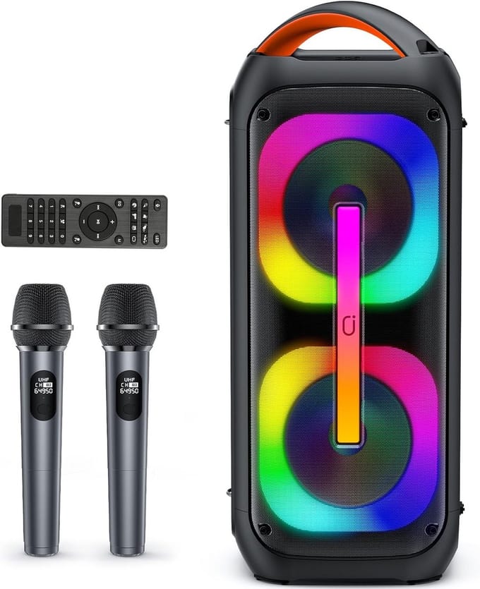 Karaoke Machine met 2 Microfoons en PA-Systeem voor Feestjes
