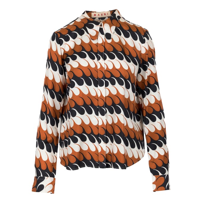 Marni shirt met golfpatroon - jaren 2010