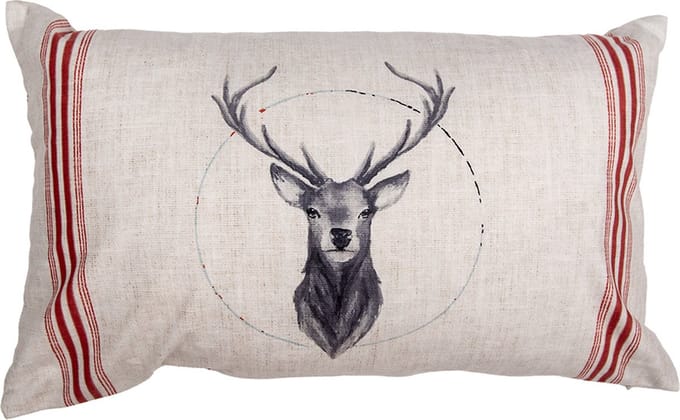 Clayre & Eef Kussenhoes 30x50 cm Beige Polyester Hert