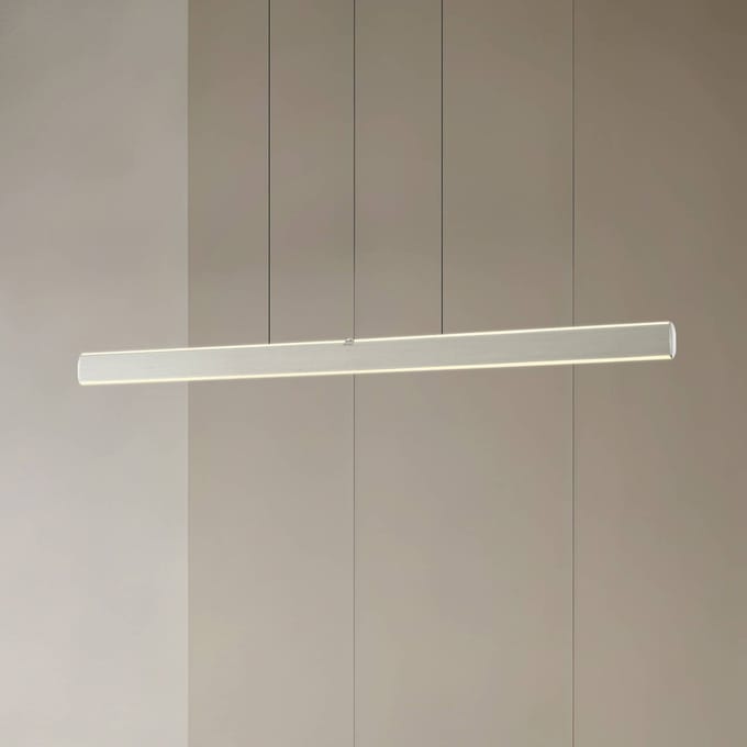 Lucande LED hanglamp Arvon, aluminiumkleurig, 117 cm, dimbaar, CCT