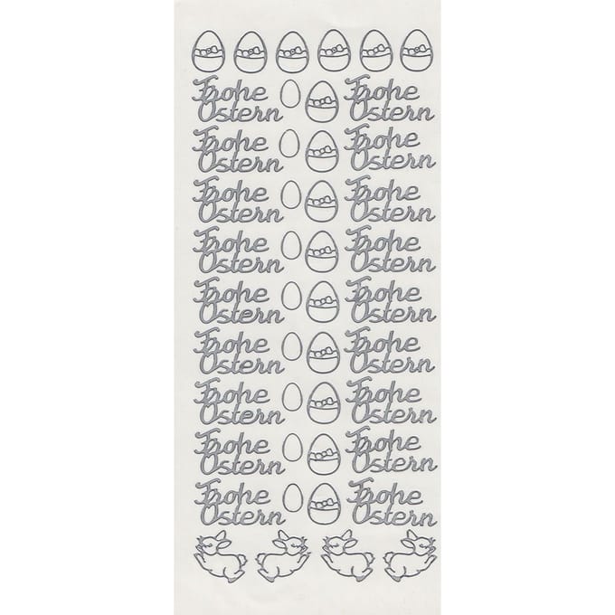 Reliëfsticker "Pasen" - Zilver