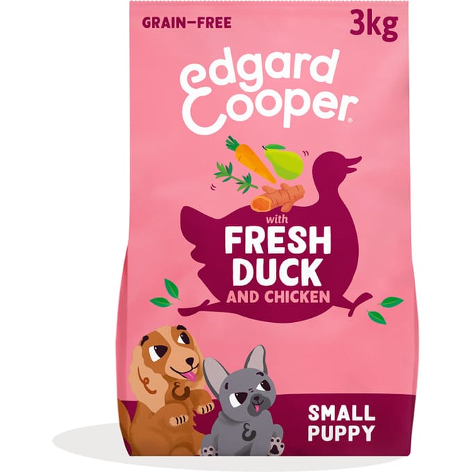 Edgard & Cooper Kleine Puppy Eend & Kip graanvrij - 3 kg
