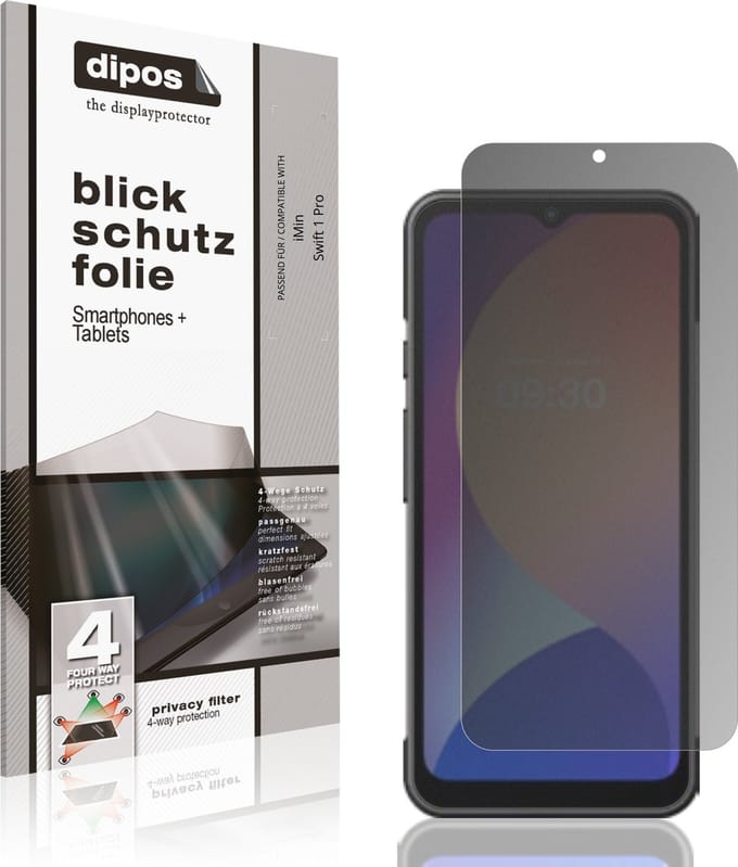 dipos – Matte Privacy Screenprotector geschikt voor iMin Swift 1 Pro | Anti-Spy Beschermfolie