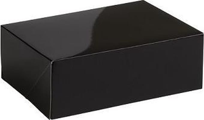 Cadeaudoos cadeauverpakking glossy 30x22x7cm ZWART (10 stuks)