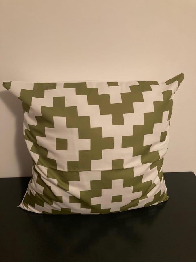 Nordic Geometry Collection Kussenhoes – Olive Green Edition - 45x45 cm