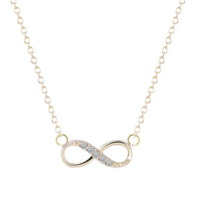 Fako Bijoux® - Ketting - Infinity - Mini - Goudkleurig
