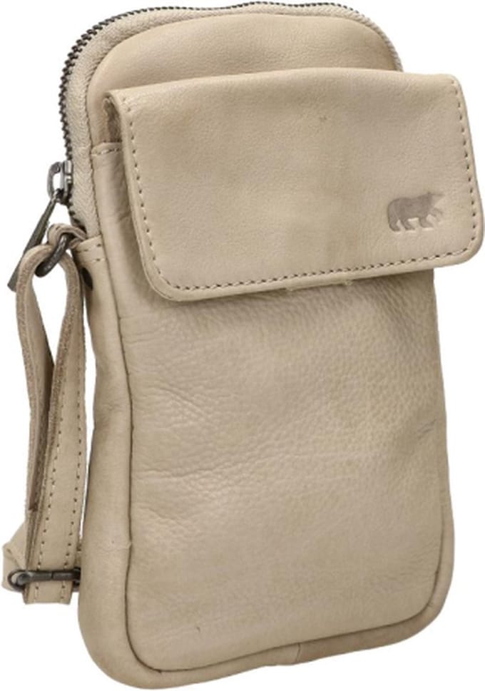 Bear Design Telefoontasje / Crossbodytas Dames - Leer - Igor - Beige